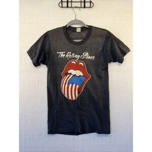 VTG Rolling Stones OG 81’ North American Tour Concert Tshirt Sz S/M Burnout Fade